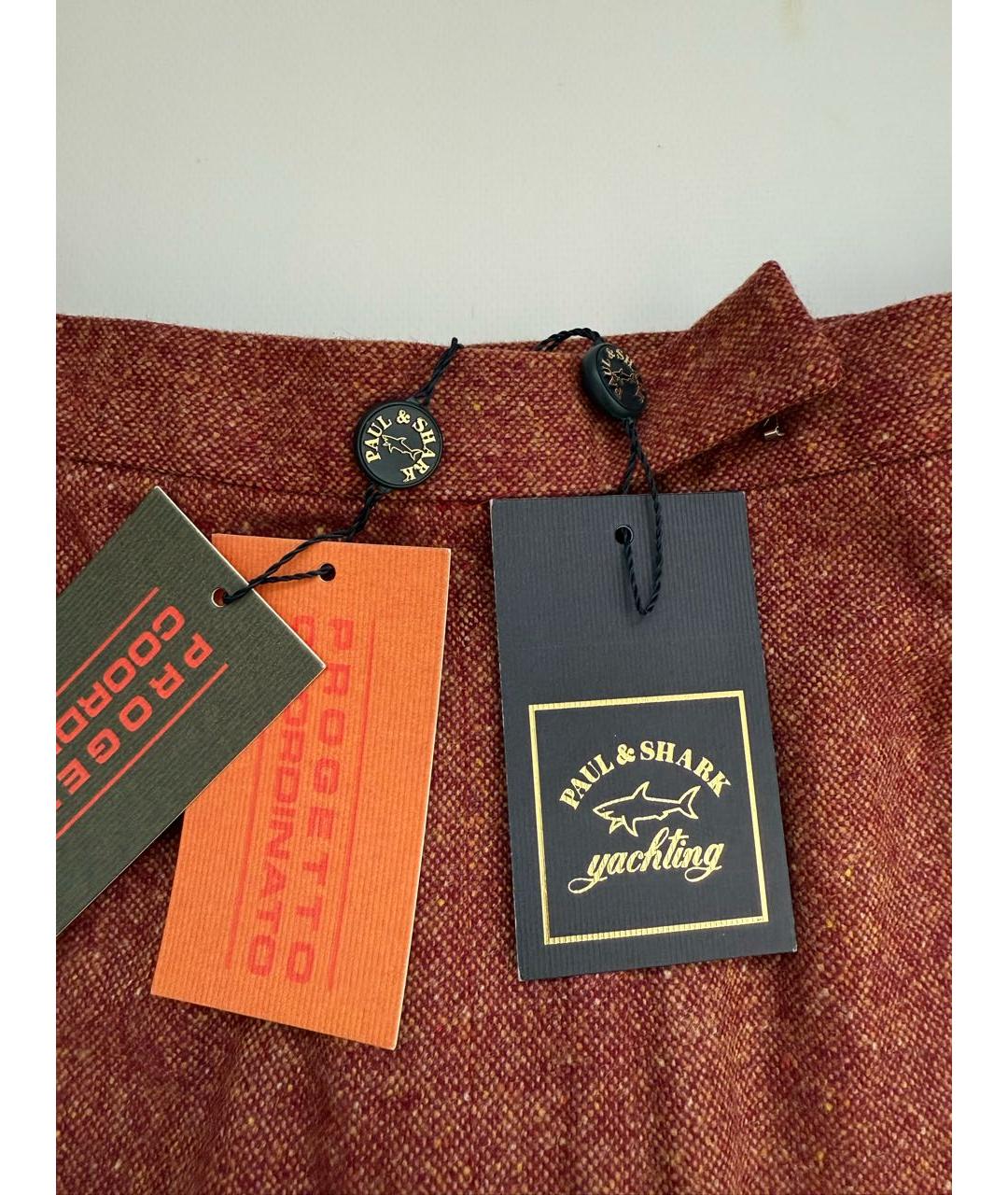 PAUL & SHARK Коричневые шерстяные кюлоты, фото 3