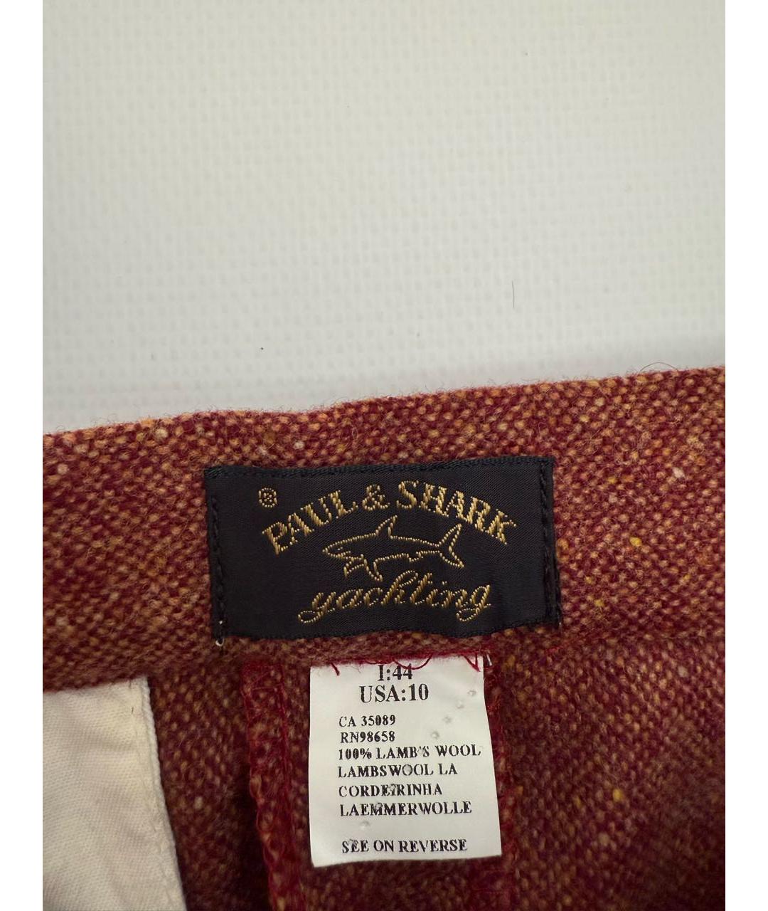 PAUL & SHARK Коричневые шерстяные кюлоты, фото 4