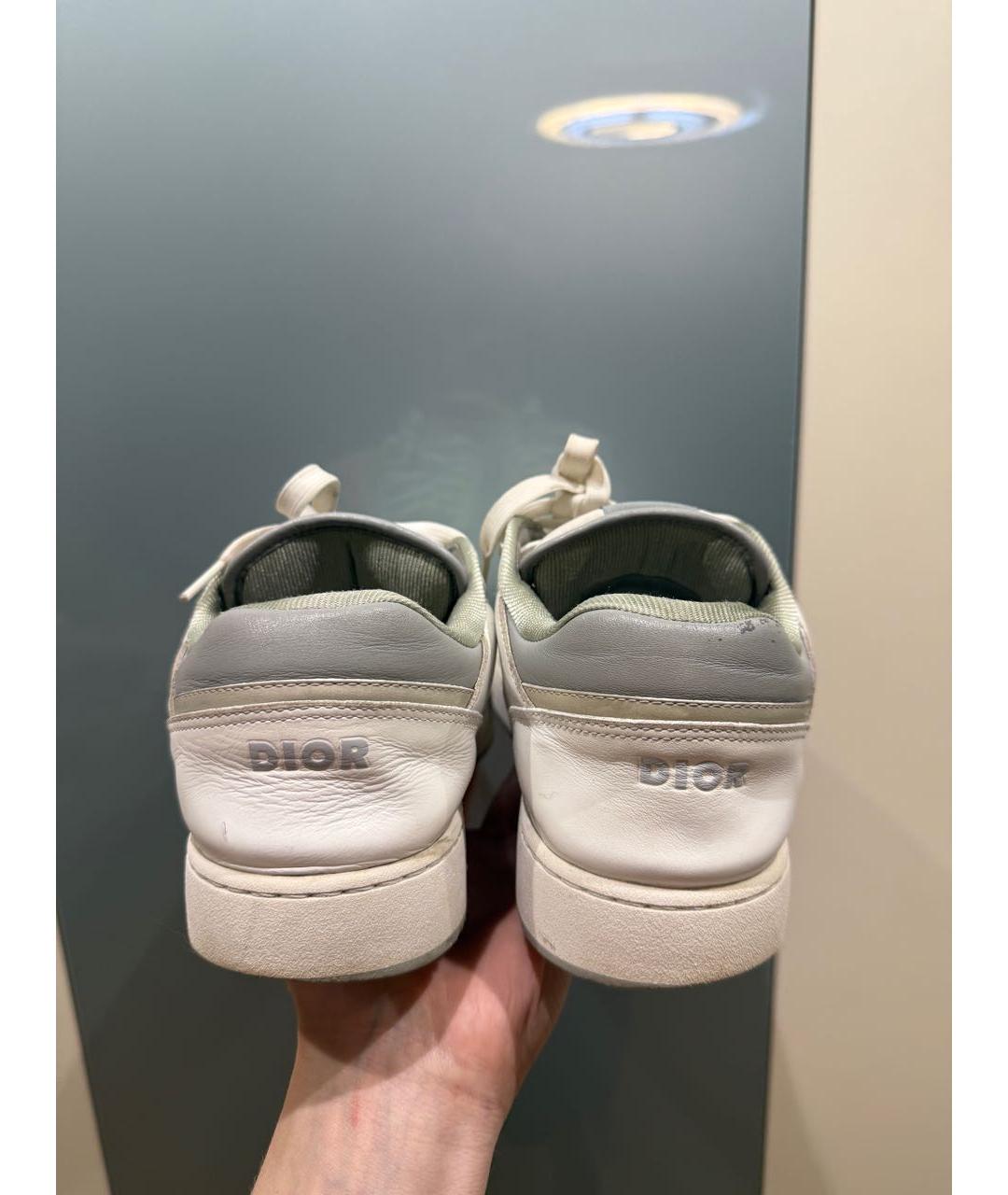CHRISTIAN DIOR Белые кожаные низкие кроссовки / кеды, фото 4