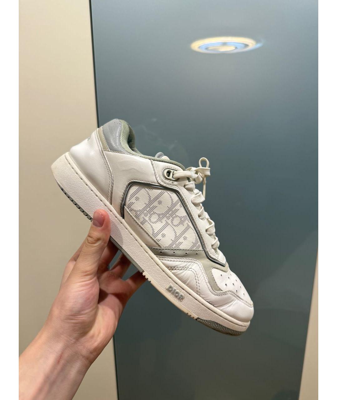 CHRISTIAN DIOR Белые кожаные низкие кроссовки / кеды, фото 5