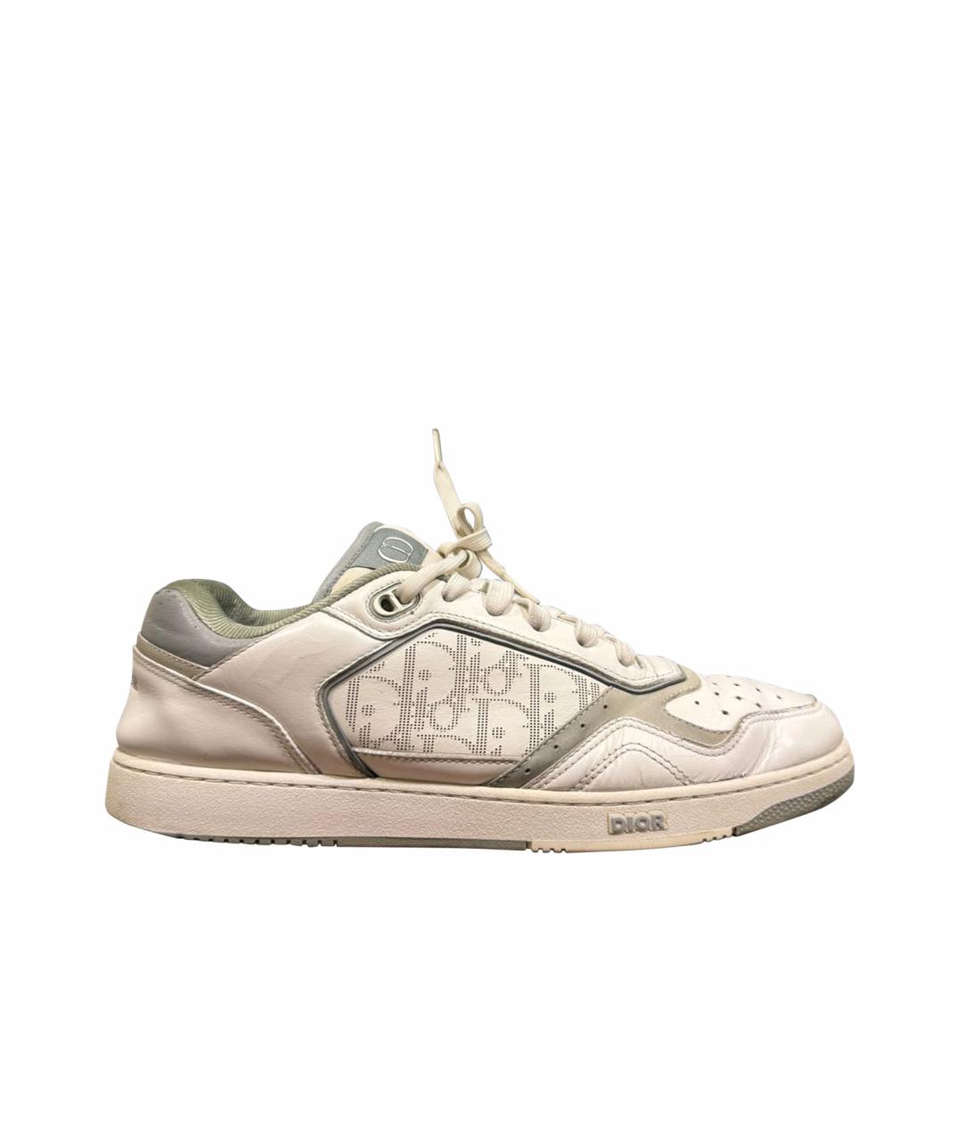 CHRISTIAN DIOR Белые кожаные низкие кроссовки / кеды, фото 1