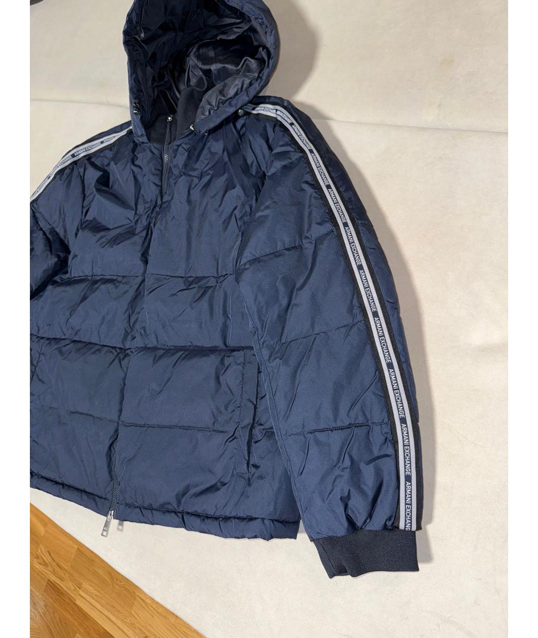 ARMANI EXCHANGE Темно-синяя полиэстеровая куртка, фото 2