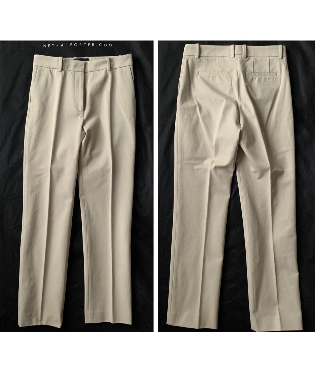JOSEPH Бежевые хлопко-эластановые прямые брюки, фото 7