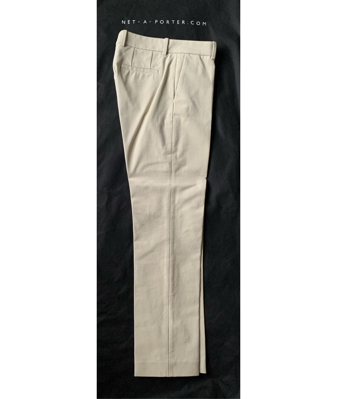 JOSEPH Бежевые хлопко-эластановые прямые брюки, фото 4