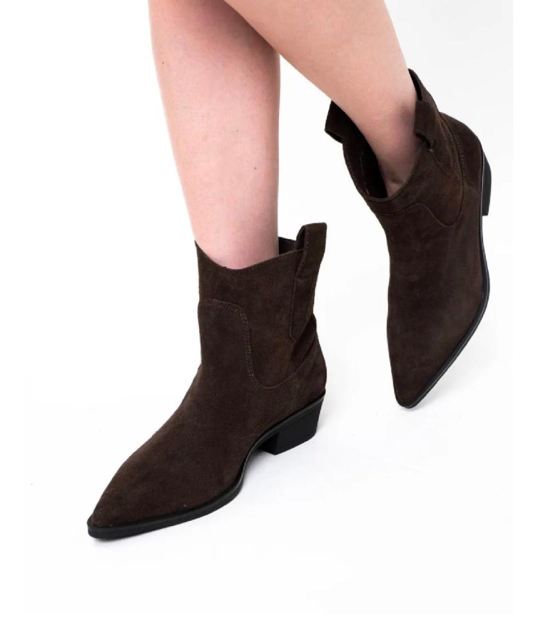 ISABEL MARANT Коричневые замшевые полусапоги, фото 9