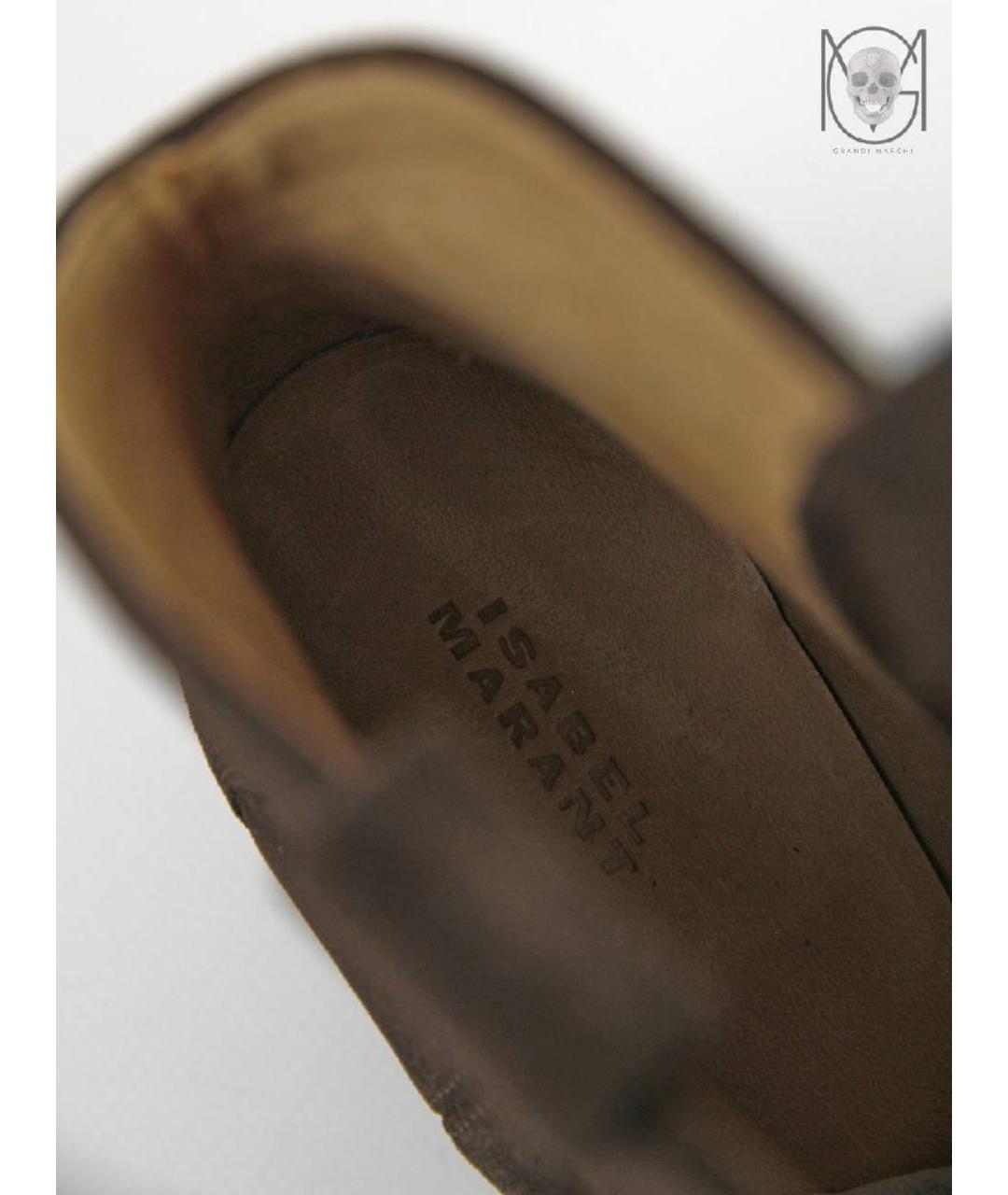 ISABEL MARANT Коричневые замшевые полусапоги, фото 3