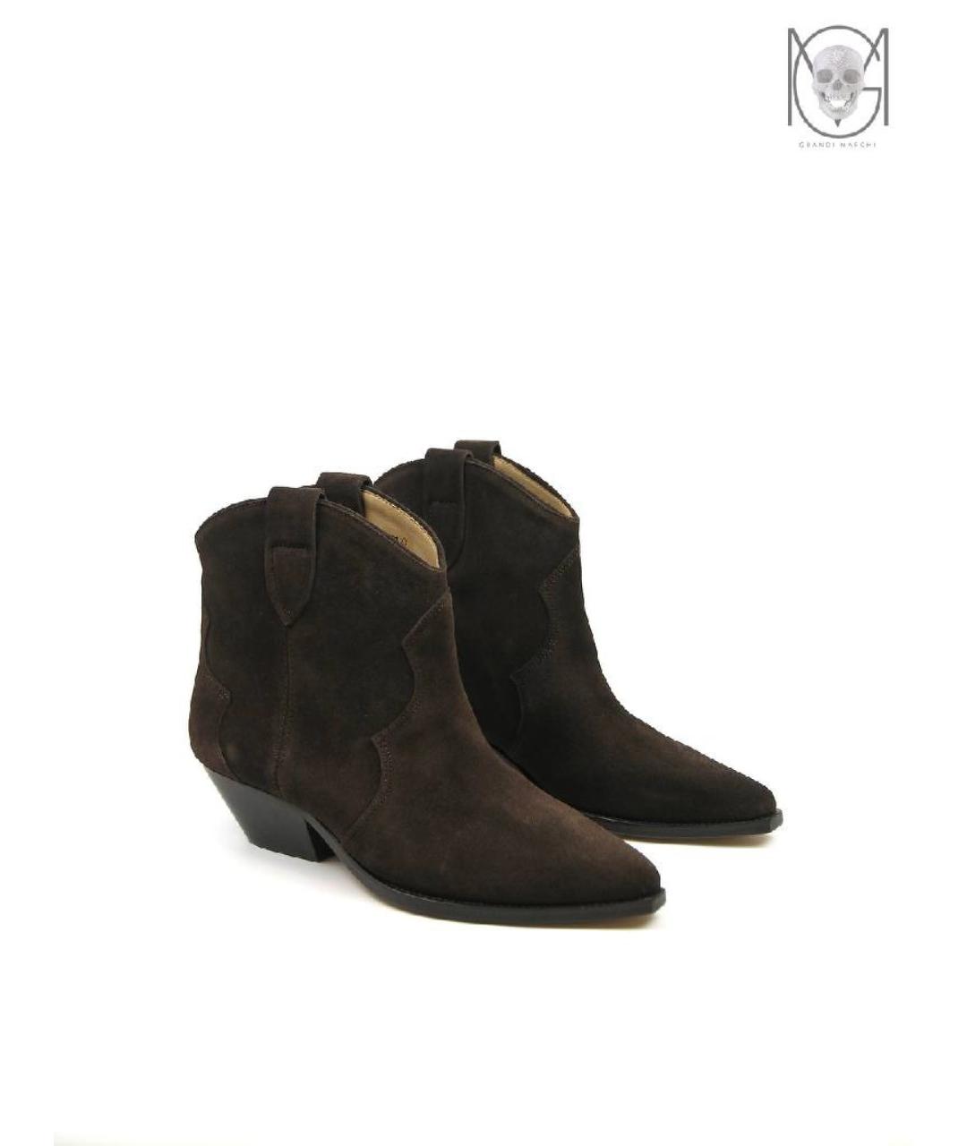 ISABEL MARANT Коричневые замшевые полусапоги, фото 2