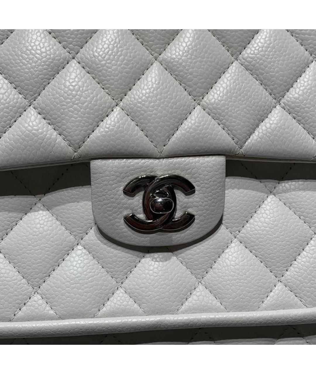 CHANEL Белая кожаная сумка через плечо, фото 3