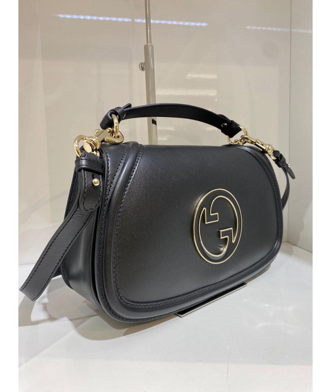 GUCCI Черная кожаная сумка через плечо, фото 3