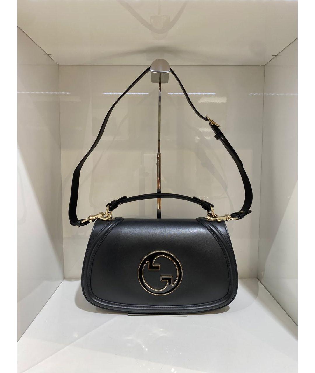 GUCCI Черная кожаная сумка через плечо, фото 2