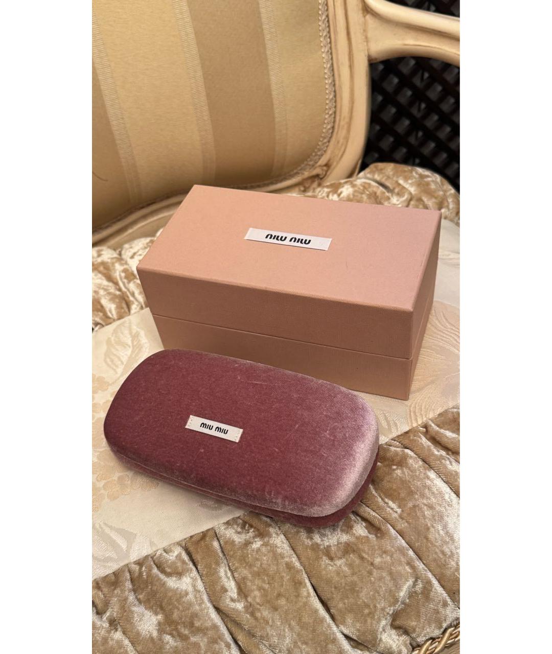 MIU MIU Белые пластиковые солнцезащитные очки, фото 4