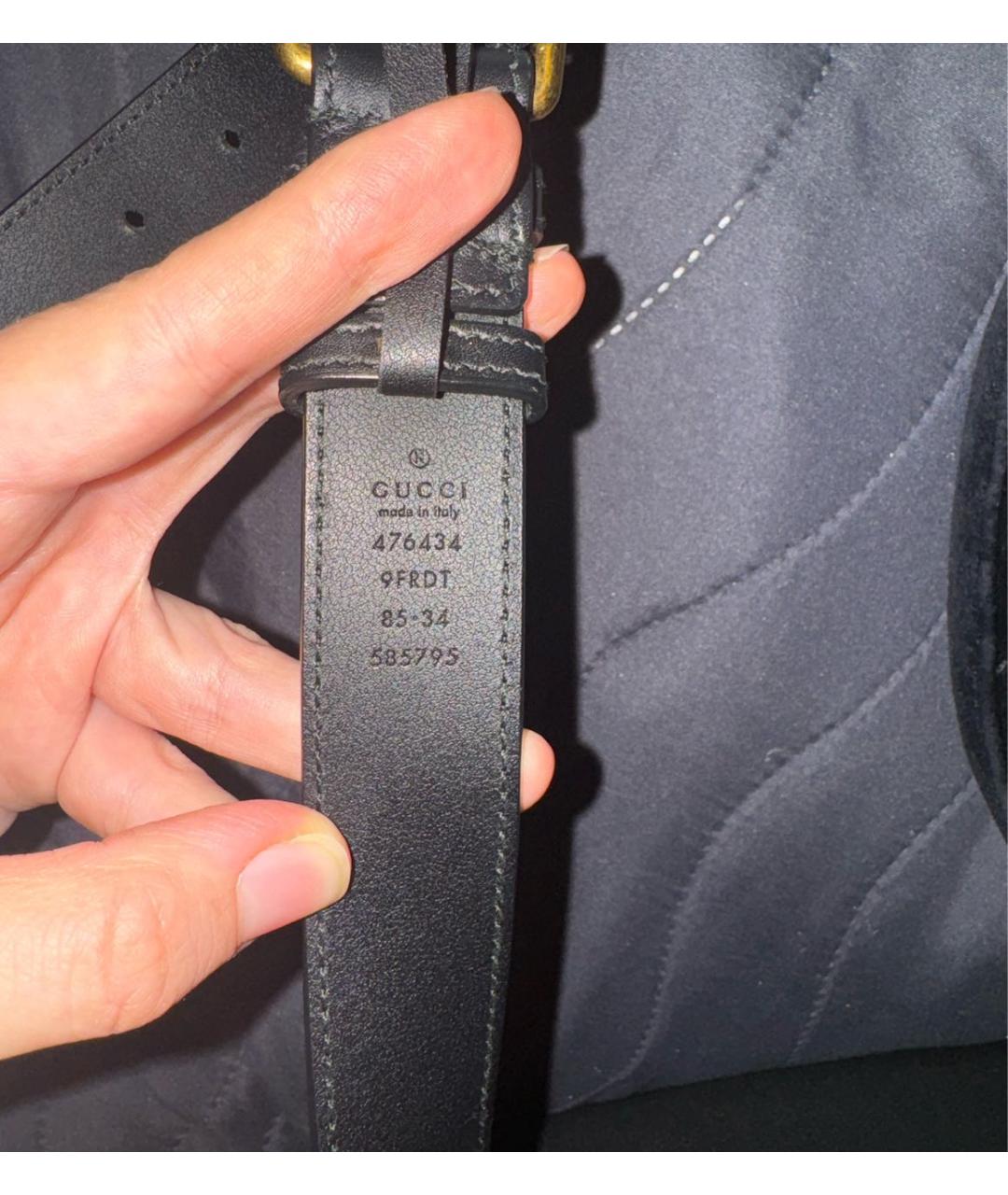 GUCCI Черная бархатная поясная сумка, фото 5