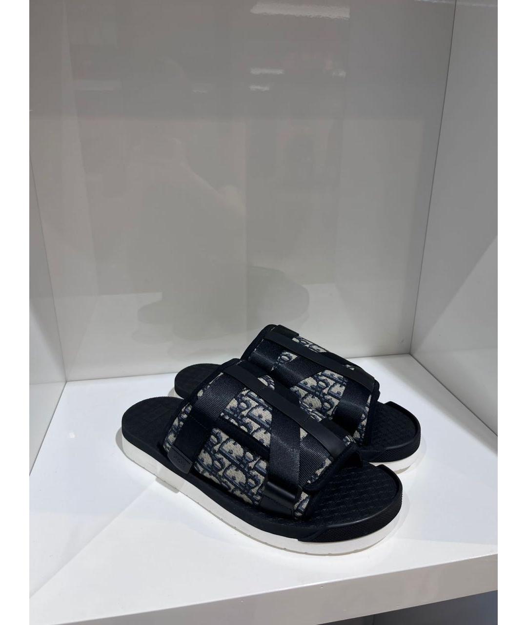 CHRISTIAN DIOR Черные шлепанцы, фото 3