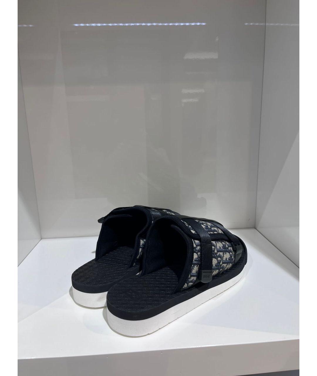 CHRISTIAN DIOR Черные шлепанцы, фото 4