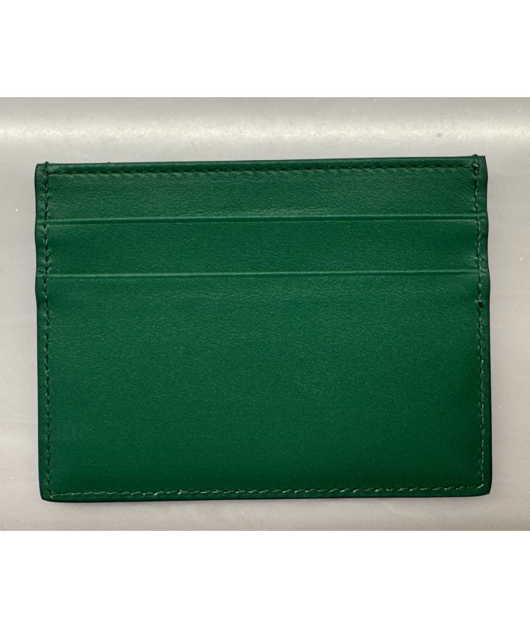DOLCE&GABBANA Зеленый кожаный кардхолдер, фото 2