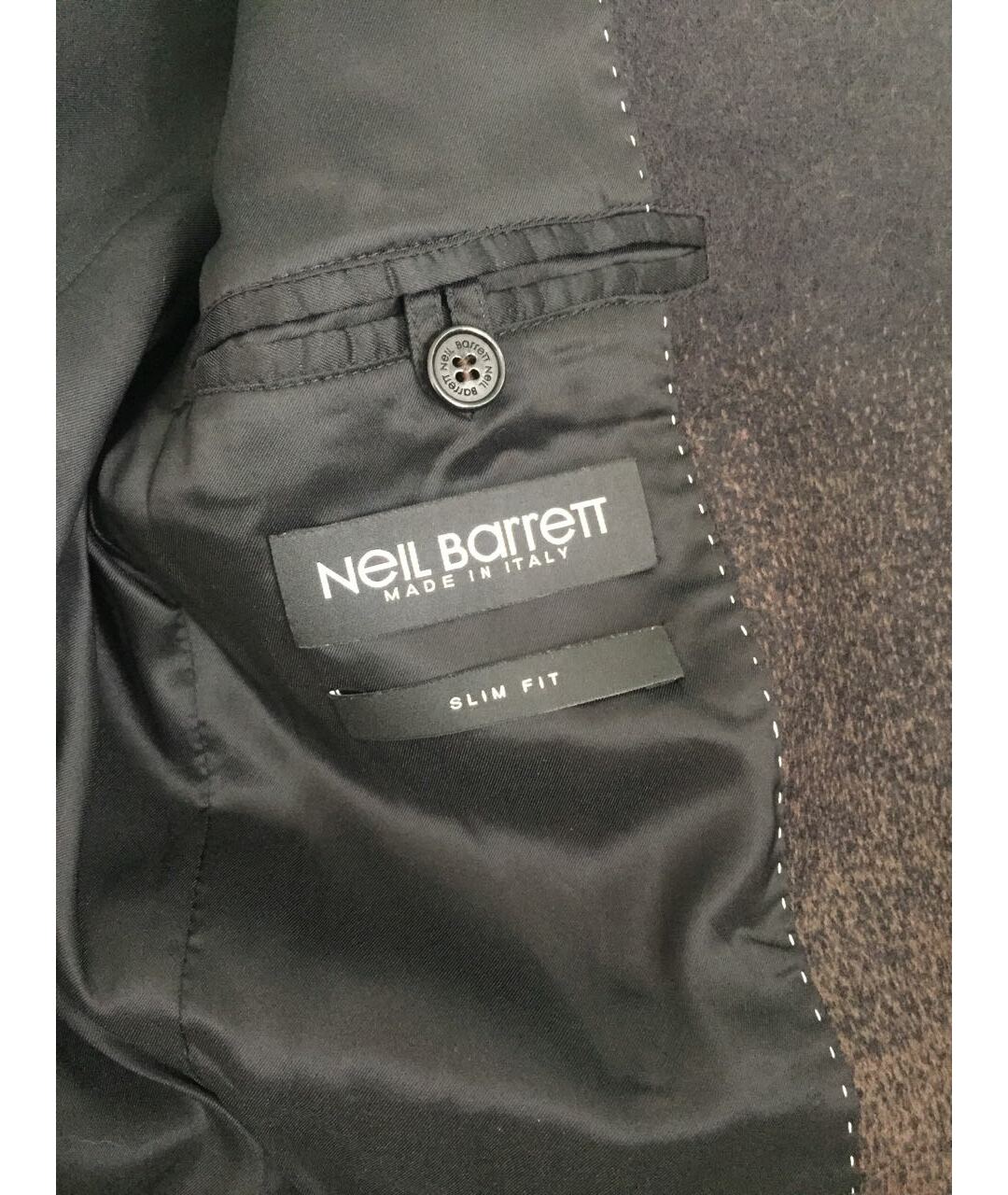 NEIL BARRETT Черный шерстяной пиджак, фото 6