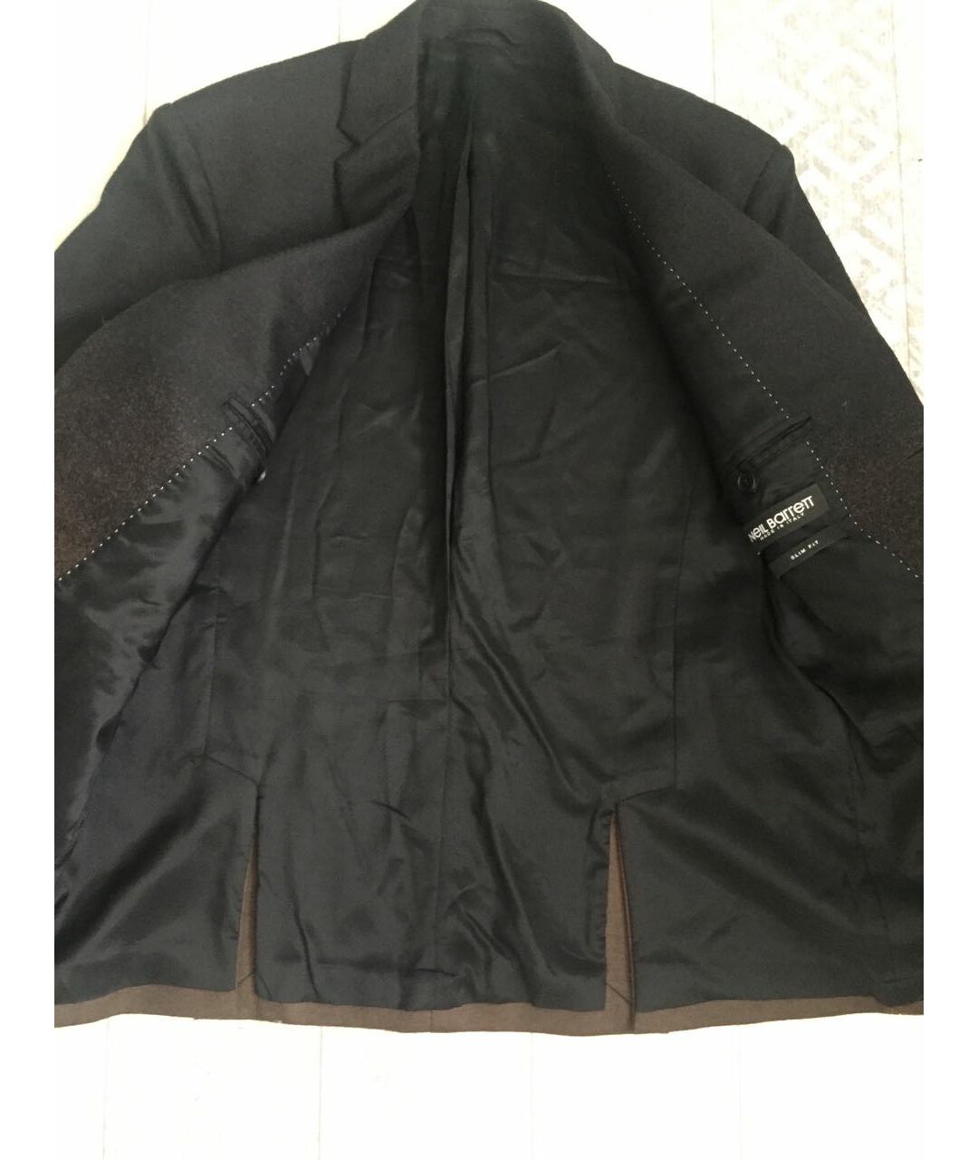 NEIL BARRETT Черный шерстяной пиджак, фото 4