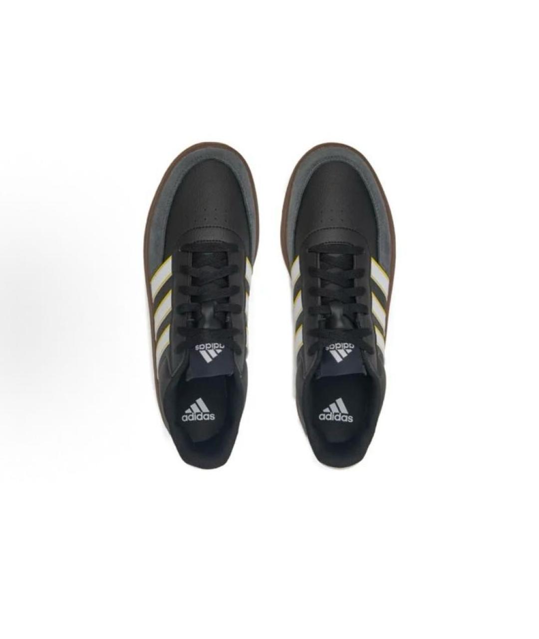 ADIDAS Черные кожаные кроссовки, фото 5