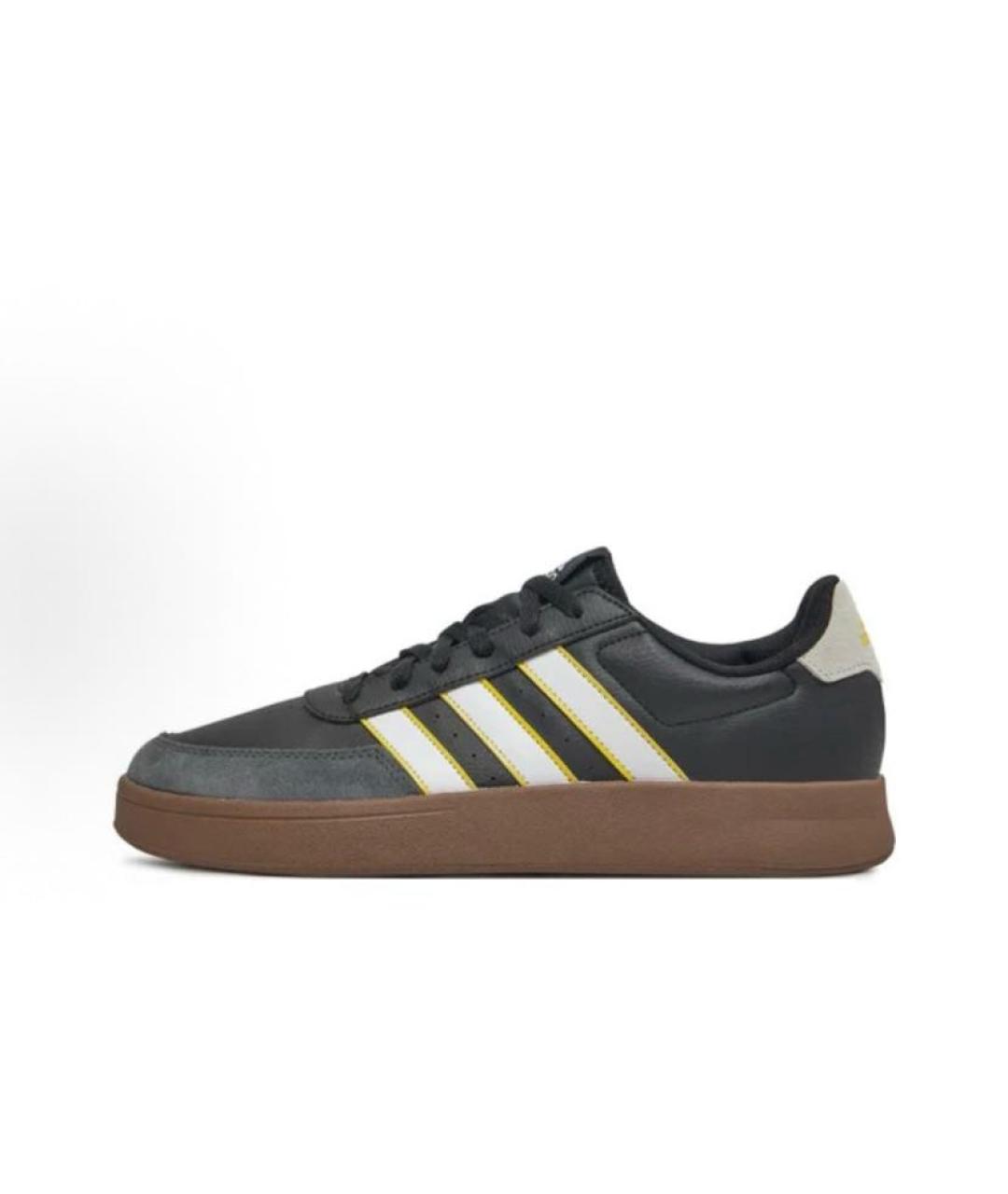 ADIDAS Черные кожаные кроссовки, фото 2