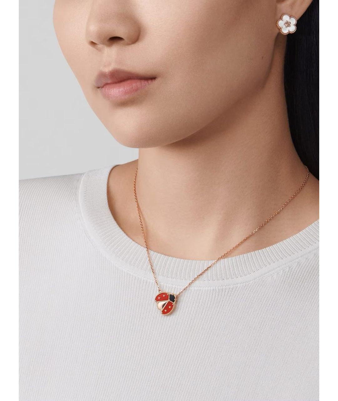 VAN CLEEF & ARPELS Красная подвеска из розового золота, фото 3