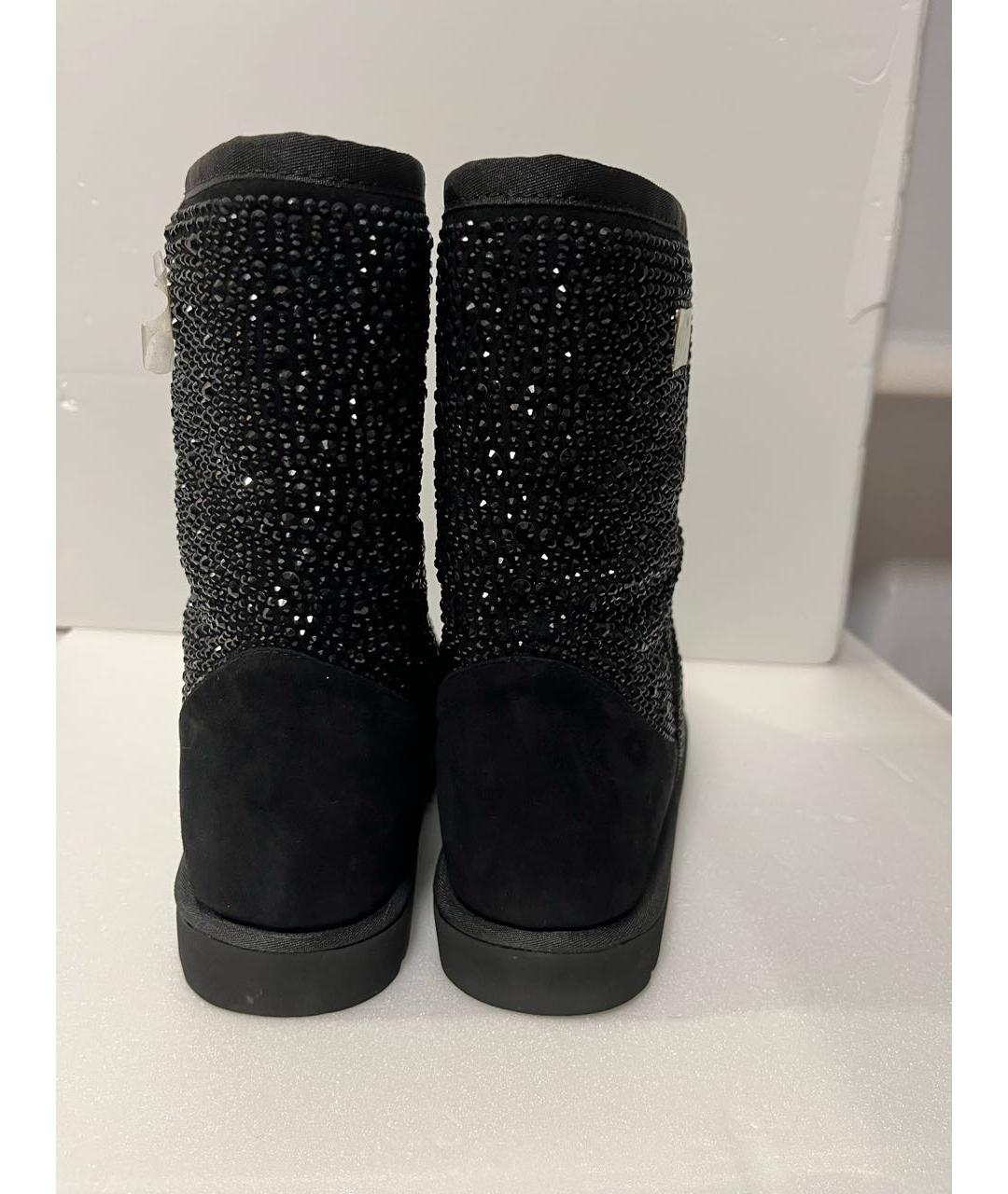 PHILIPP PLEIN Черные замшевые сапоги, фото 4