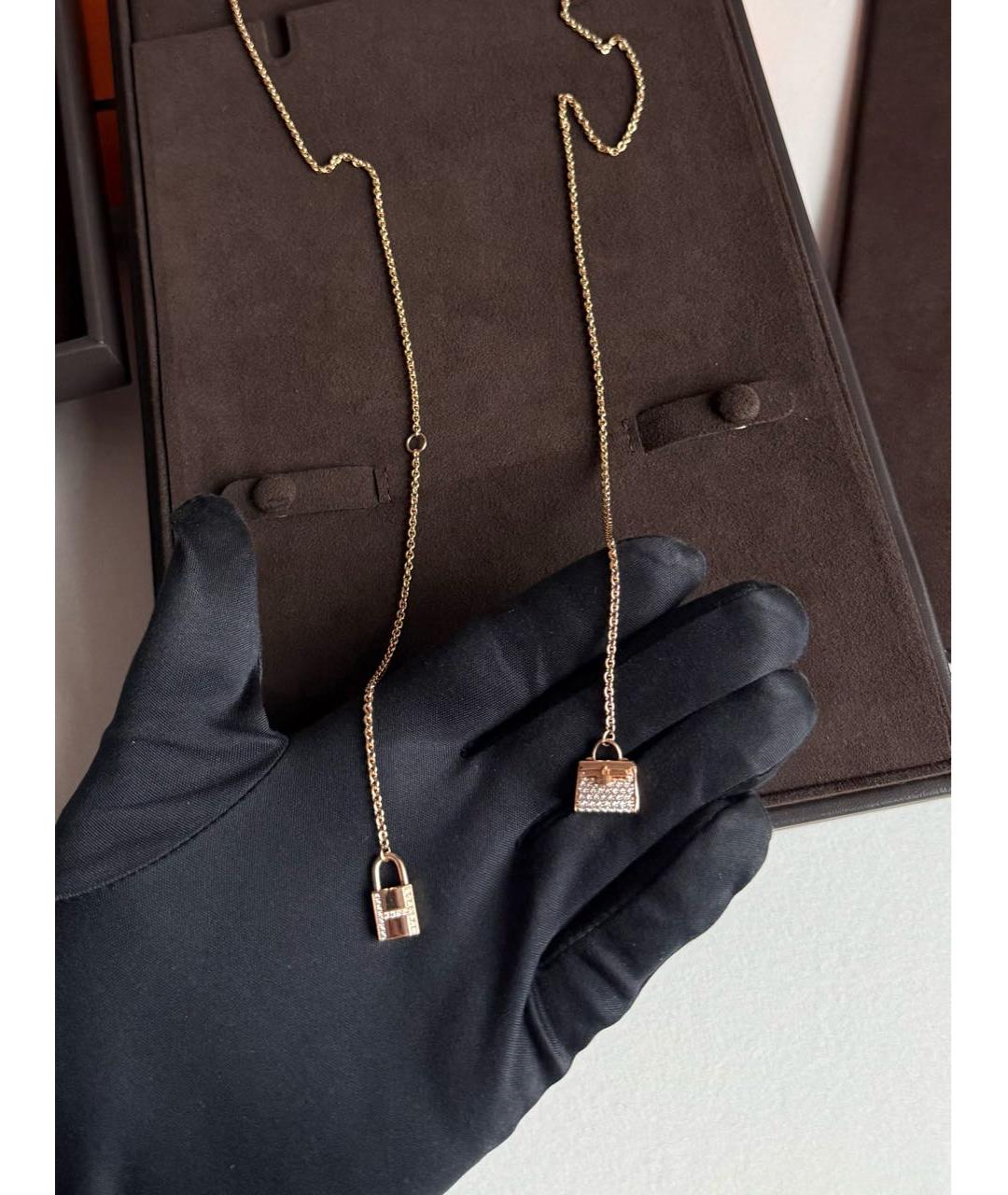 HERMES Золотая подвеска из розового золота, фото 3