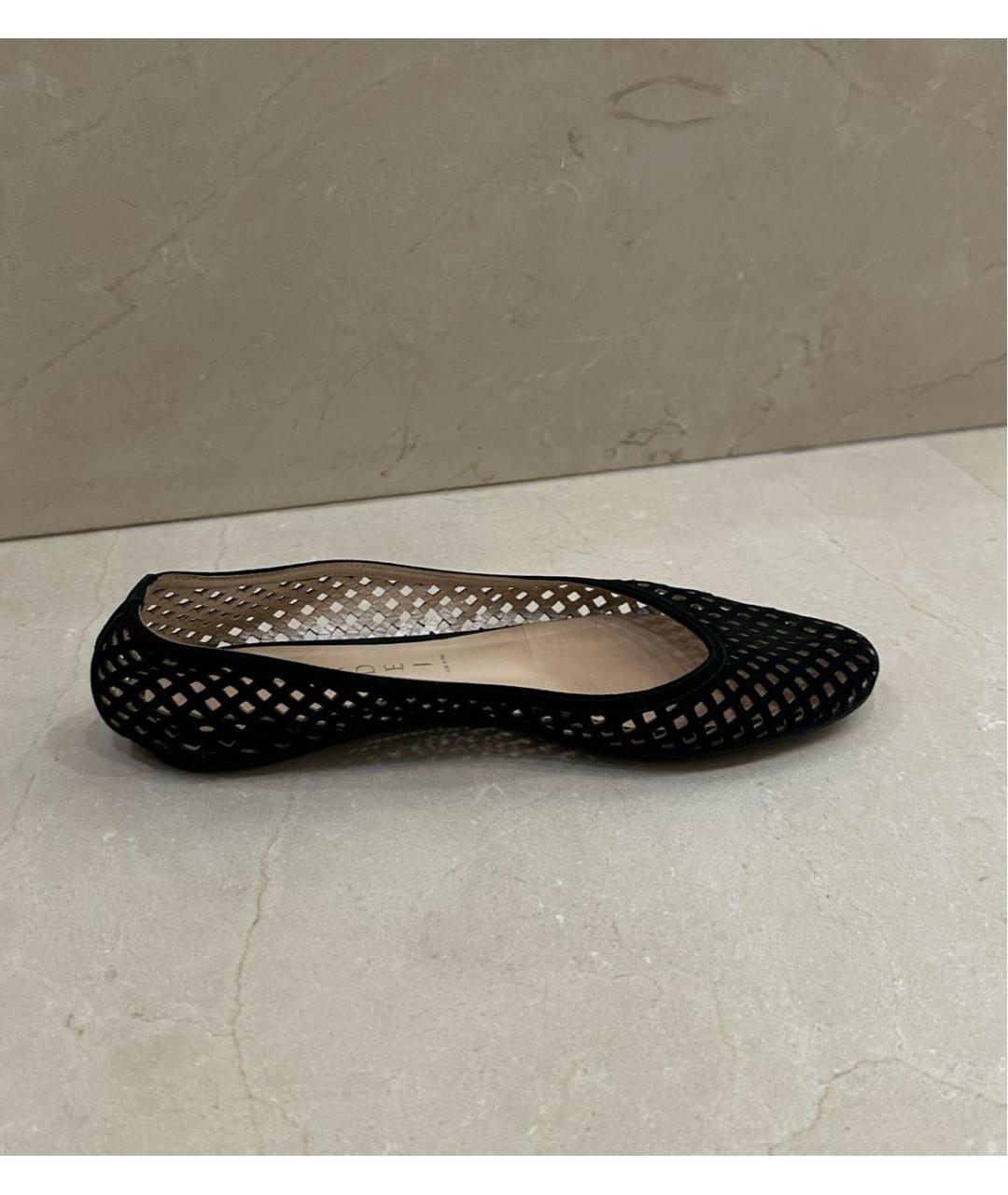 CASADEI Черные кожаные балетки, фото 7