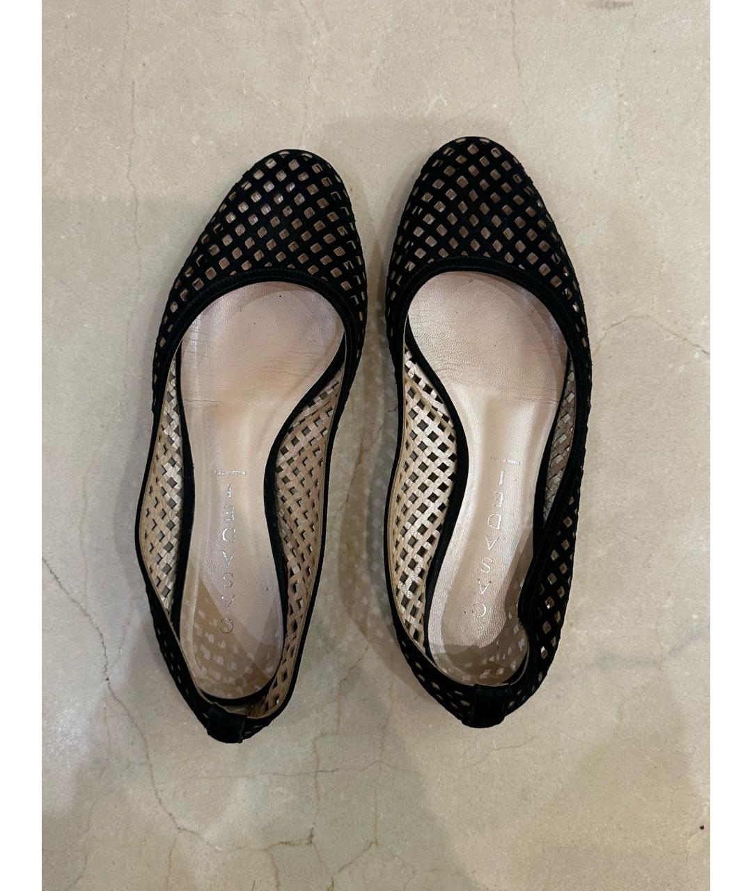 CASADEI Черные кожаные балетки, фото 3