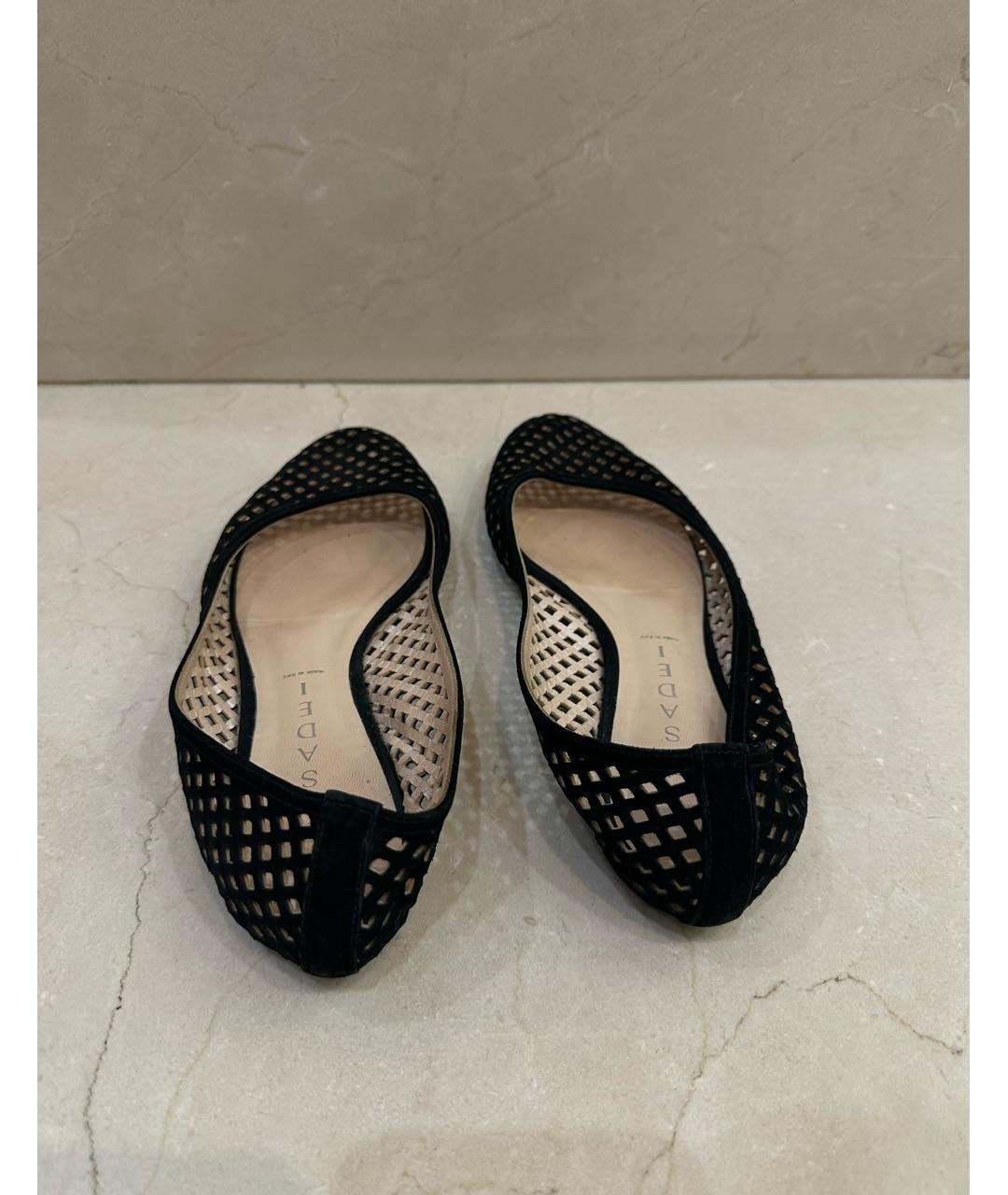CASADEI Черные кожаные балетки, фото 4