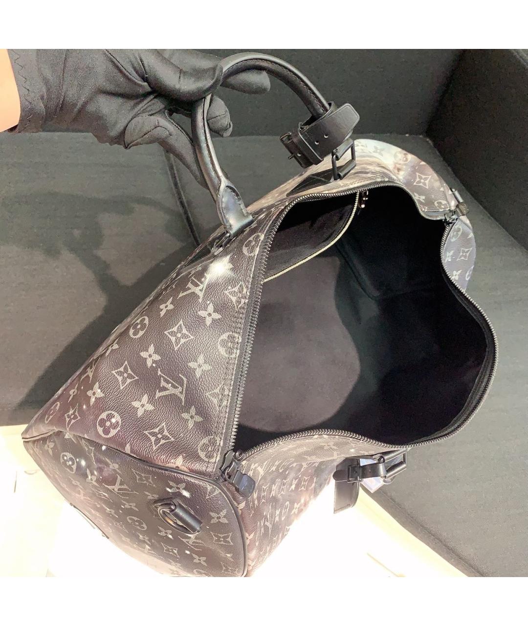 LOUIS VUITTON Черная деним дорожная/спортивная сумка, фото 6