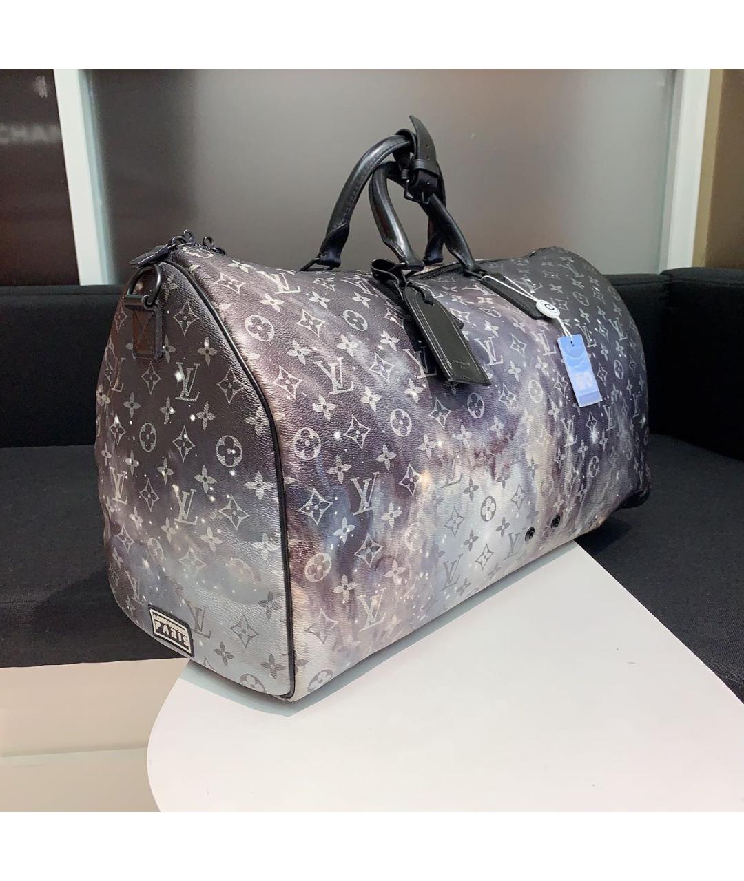 LOUIS VUITTON Черная деним дорожная/спортивная сумка, фото 2