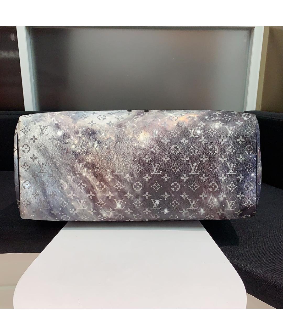 LOUIS VUITTON Черная деним дорожная/спортивная сумка, фото 5