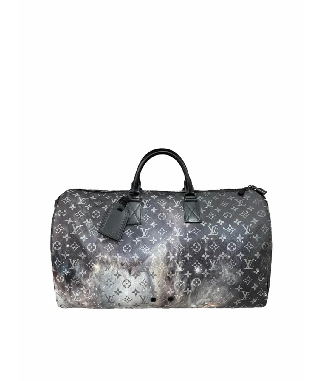 LOUIS VUITTON Черная деним дорожная/спортивная сумка, фото 1