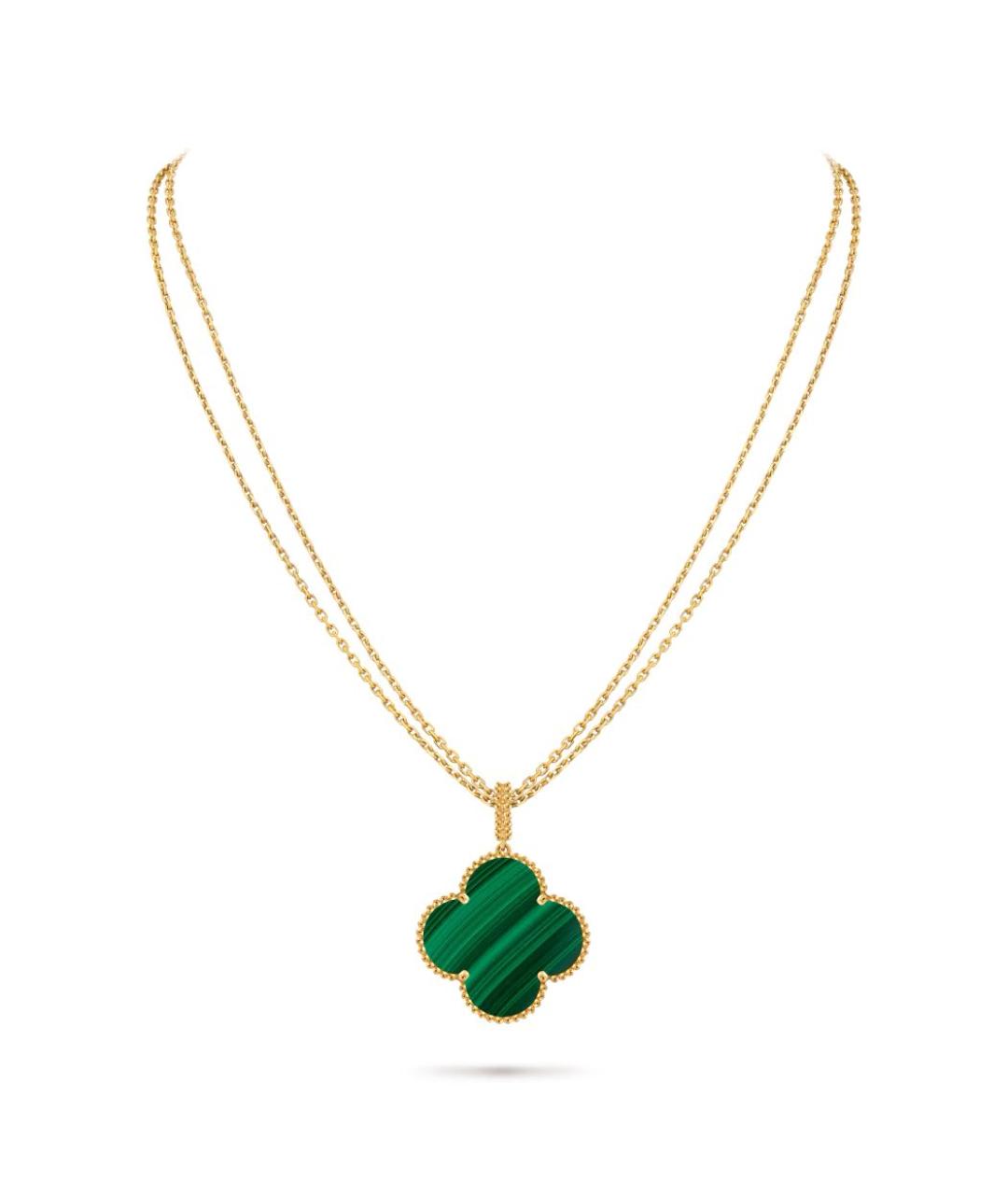 VAN CLEEF & ARPELS Зеленая подвеска из желтого золота, фото 2