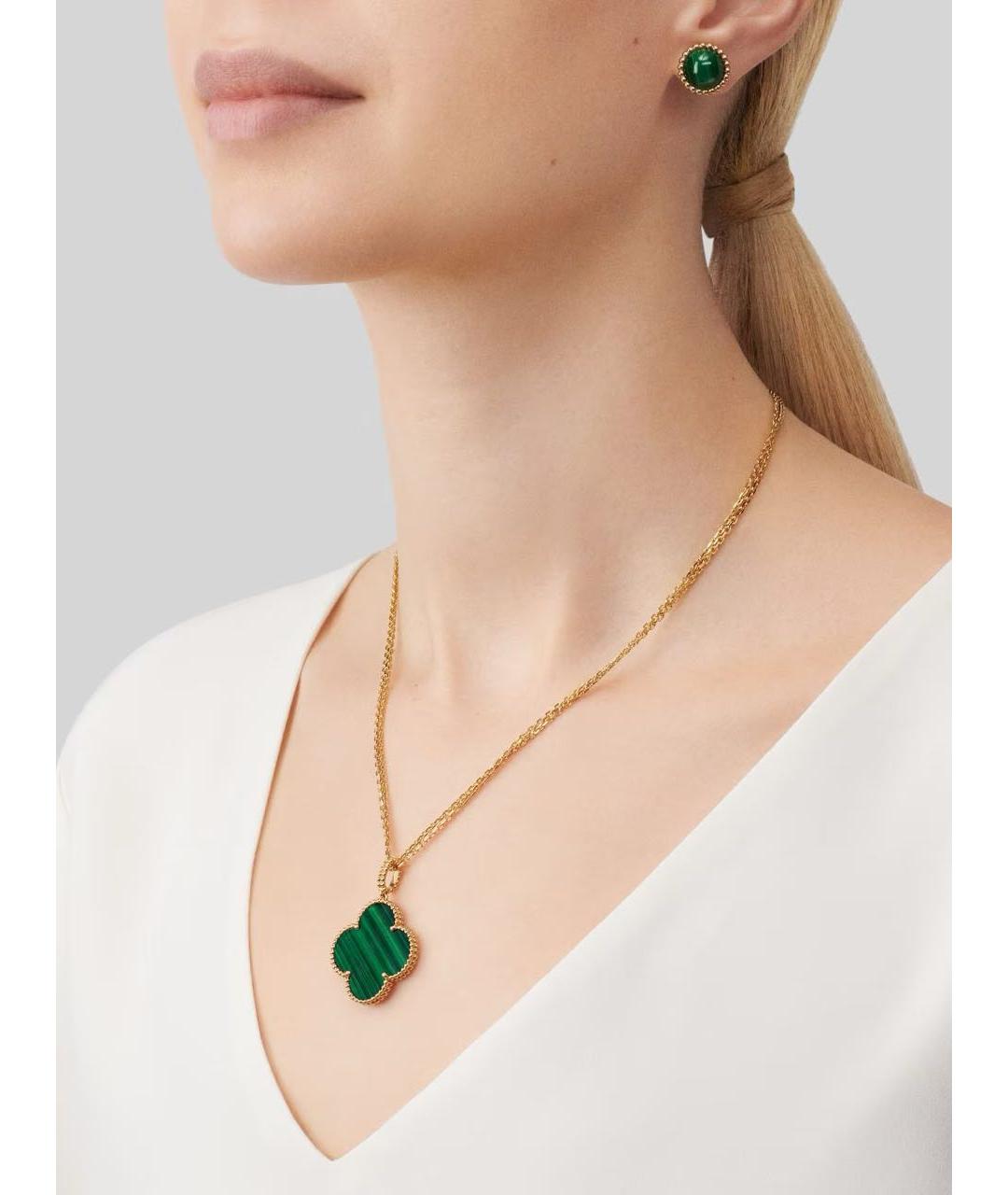 VAN CLEEF & ARPELS Зеленая подвеска из желтого золота, фото 3