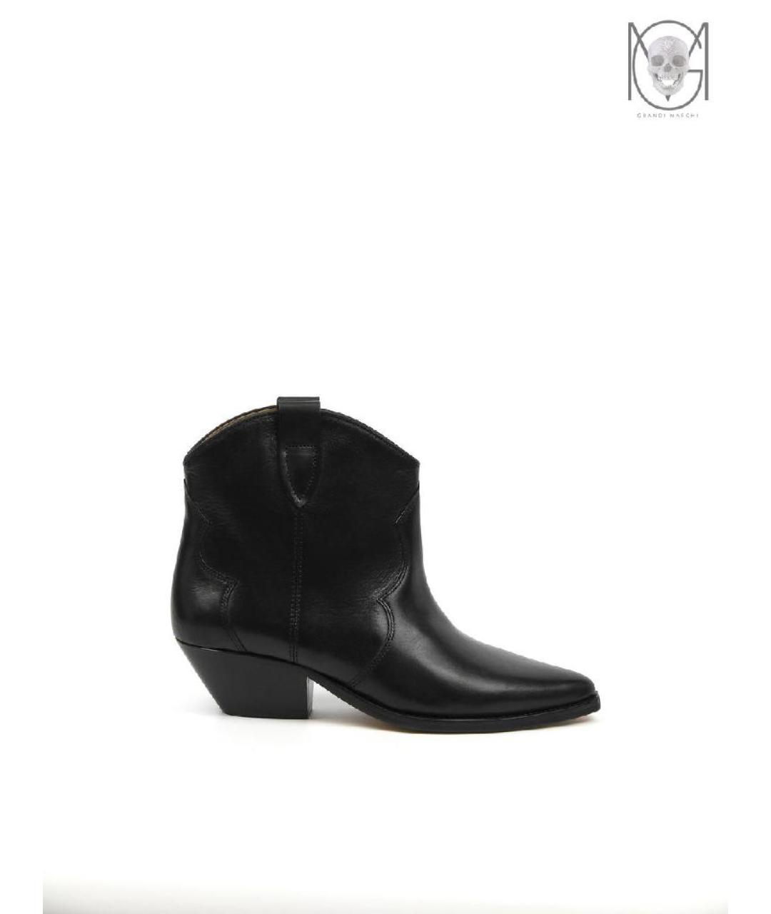 ISABEL MARANT Черные кожаные полусапоги, фото 10