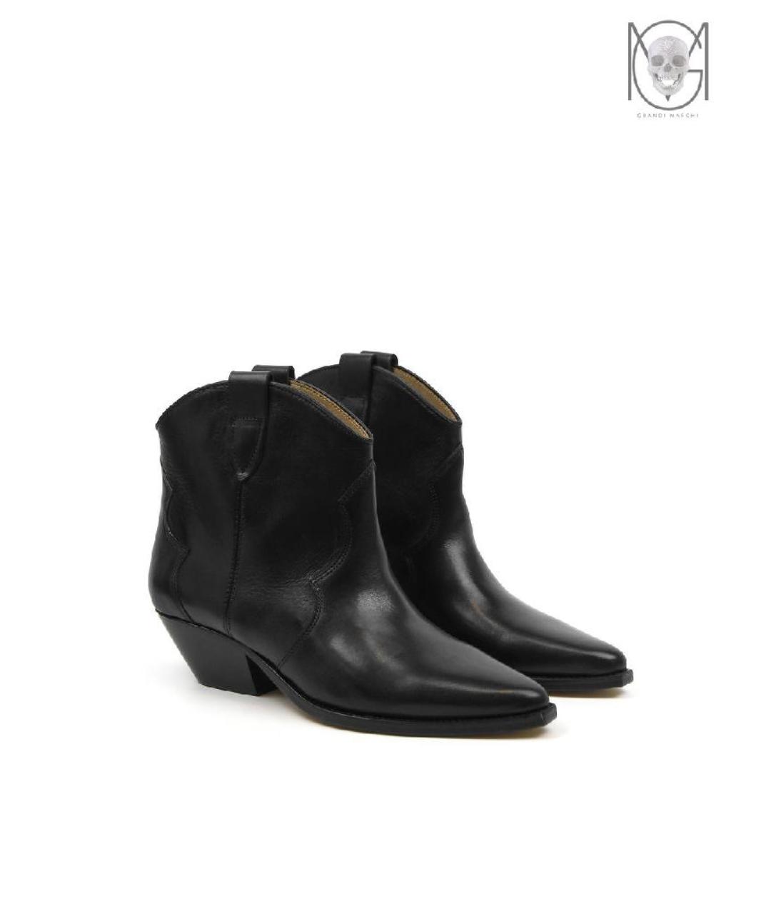 ISABEL MARANT Черные кожаные полусапоги, фото 2