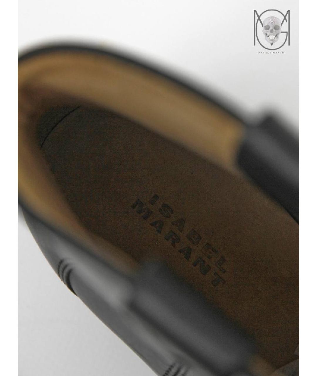 ISABEL MARANT Черные кожаные полусапоги, фото 8