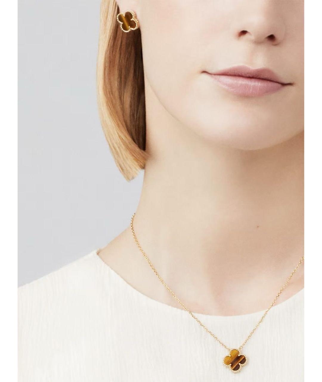 VAN CLEEF & ARPELS Коричневая подвеска из желтого золота, фото 3