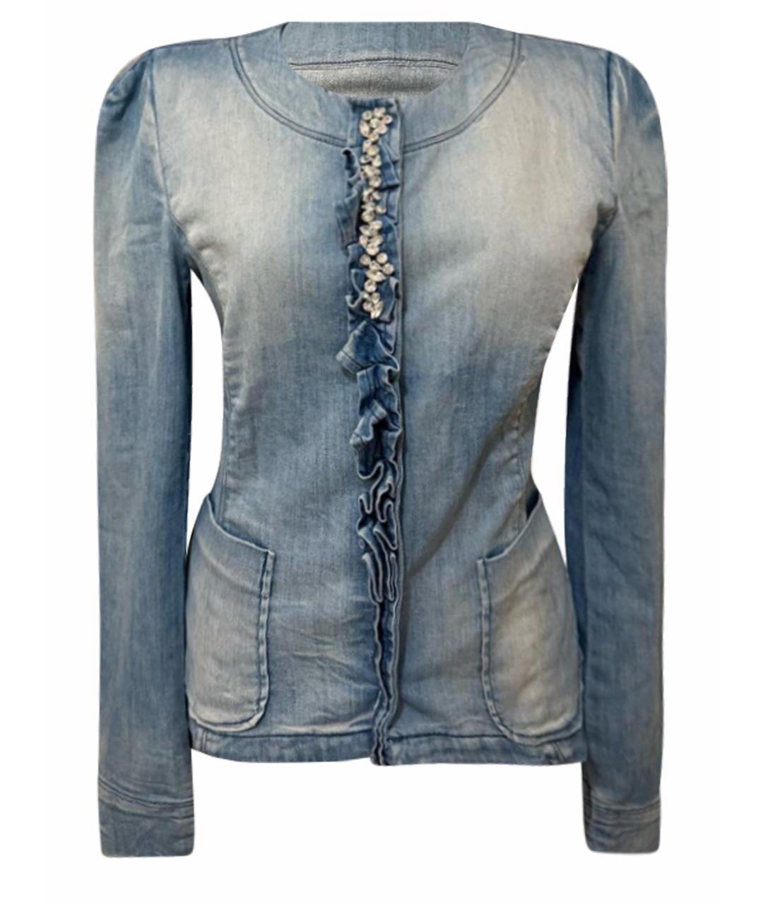 LIU JO Голубой деним жакет/пиджак, фото 1