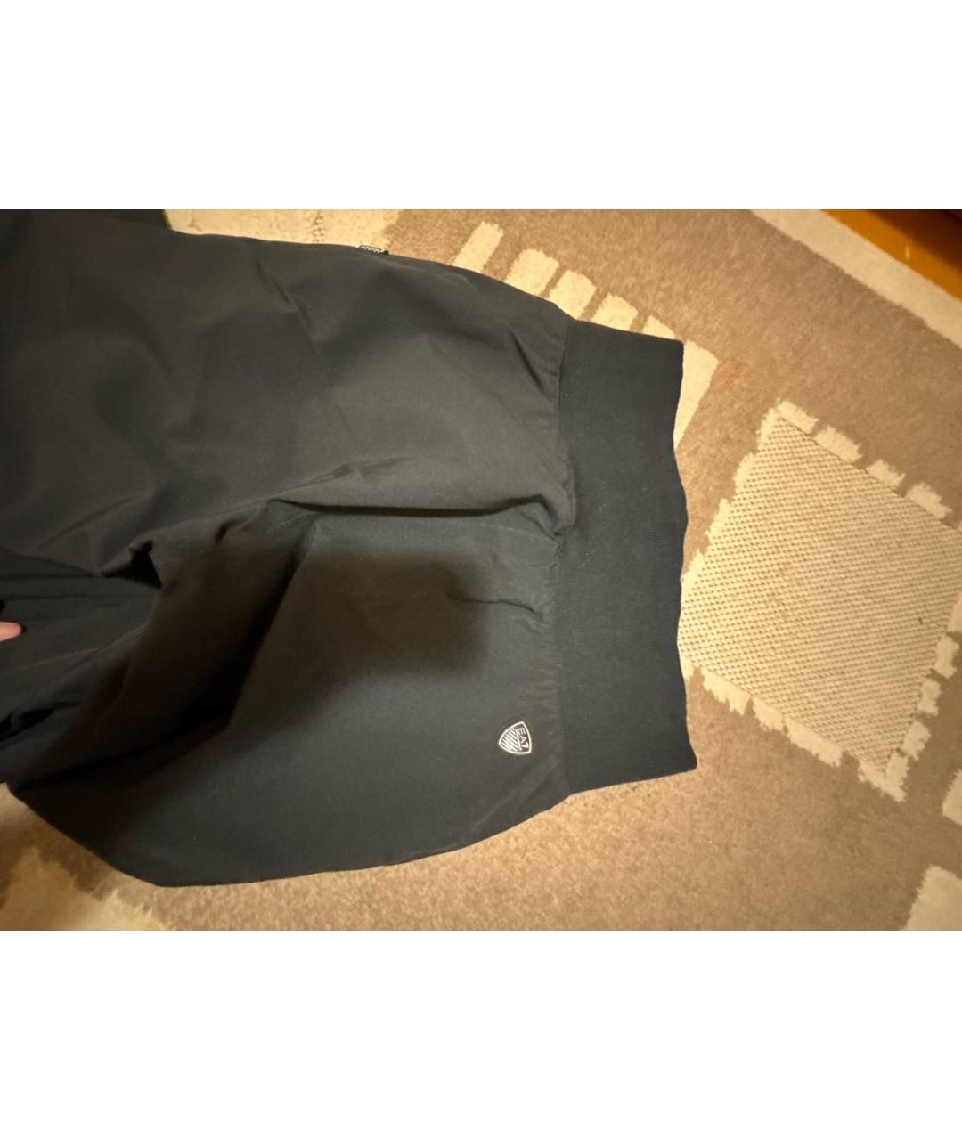 EMPORIO ARMANI Черные полиэстеровые спортивные брюки и шорты, фото 5