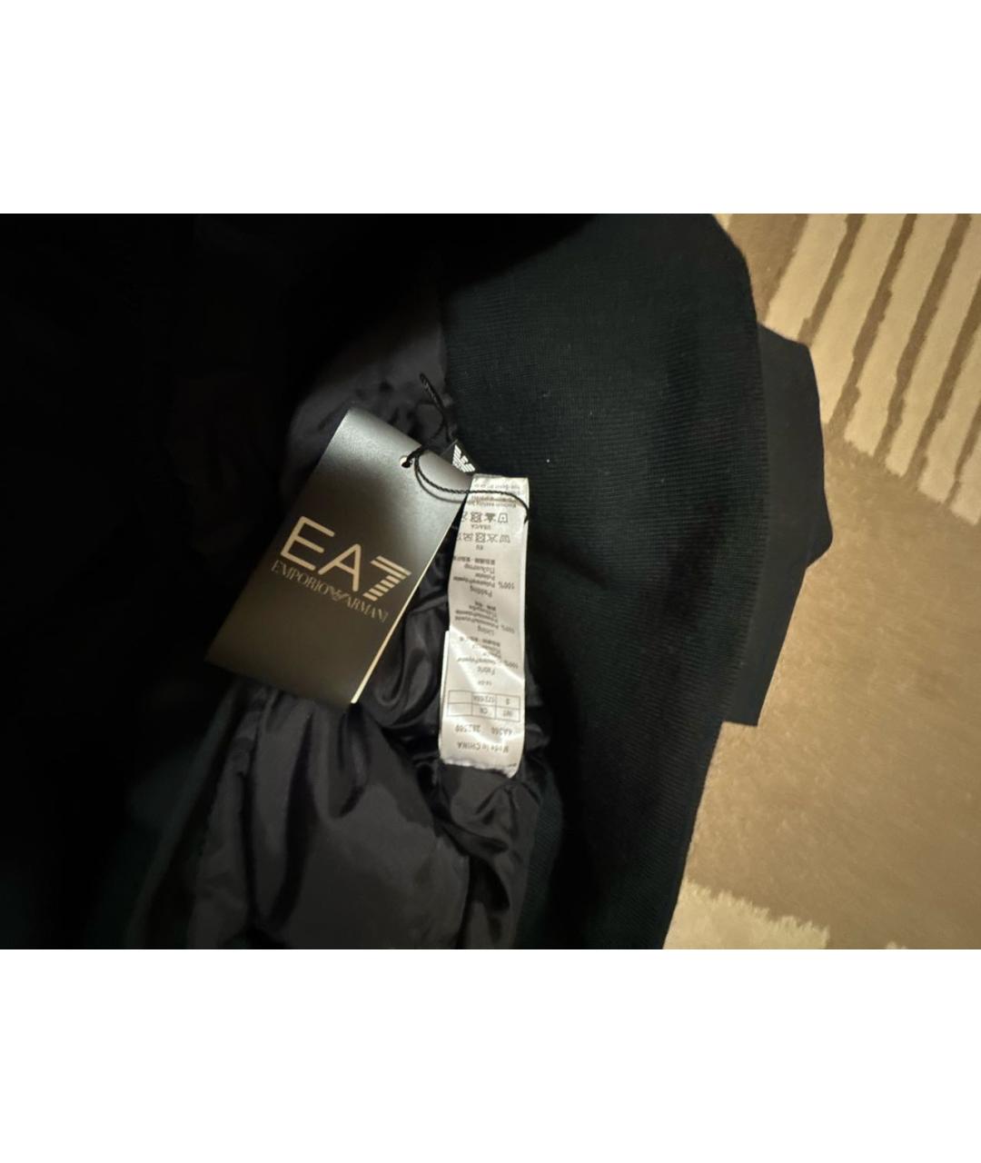 EMPORIO ARMANI Черные полиэстеровые спортивные брюки и шорты, фото 6