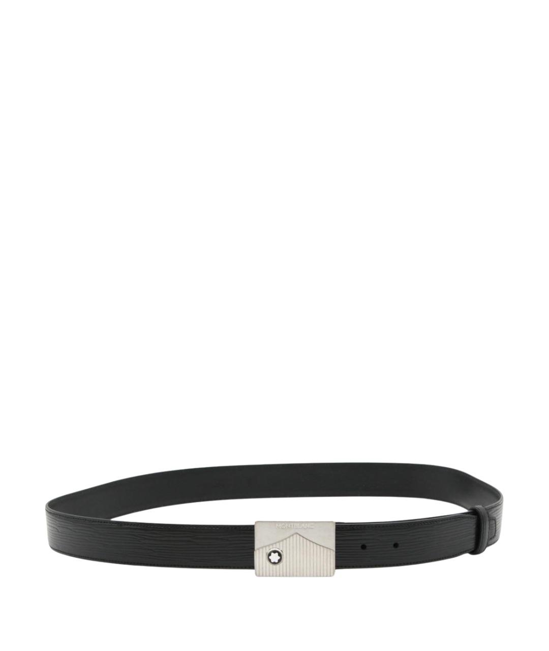 MONTBLANC Черный кожаный ремень, фото 1