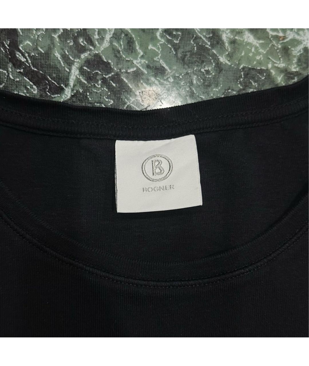 BOGNER Черная хлопковая футболка, фото 5