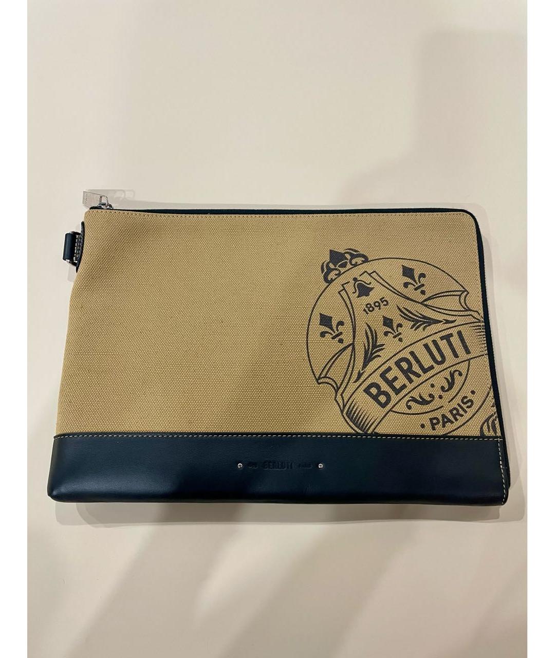 BERLUTI Бежевая кожаная папка для документов, фото 9
