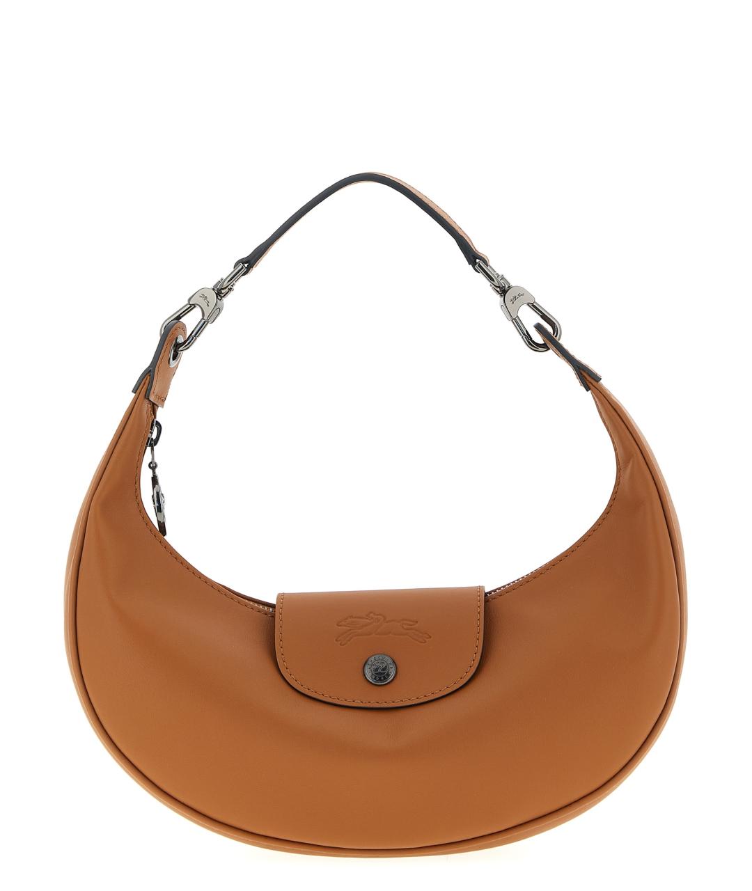 LONGCHAMP Коричневая кожаная сумка через плечо, фото 1