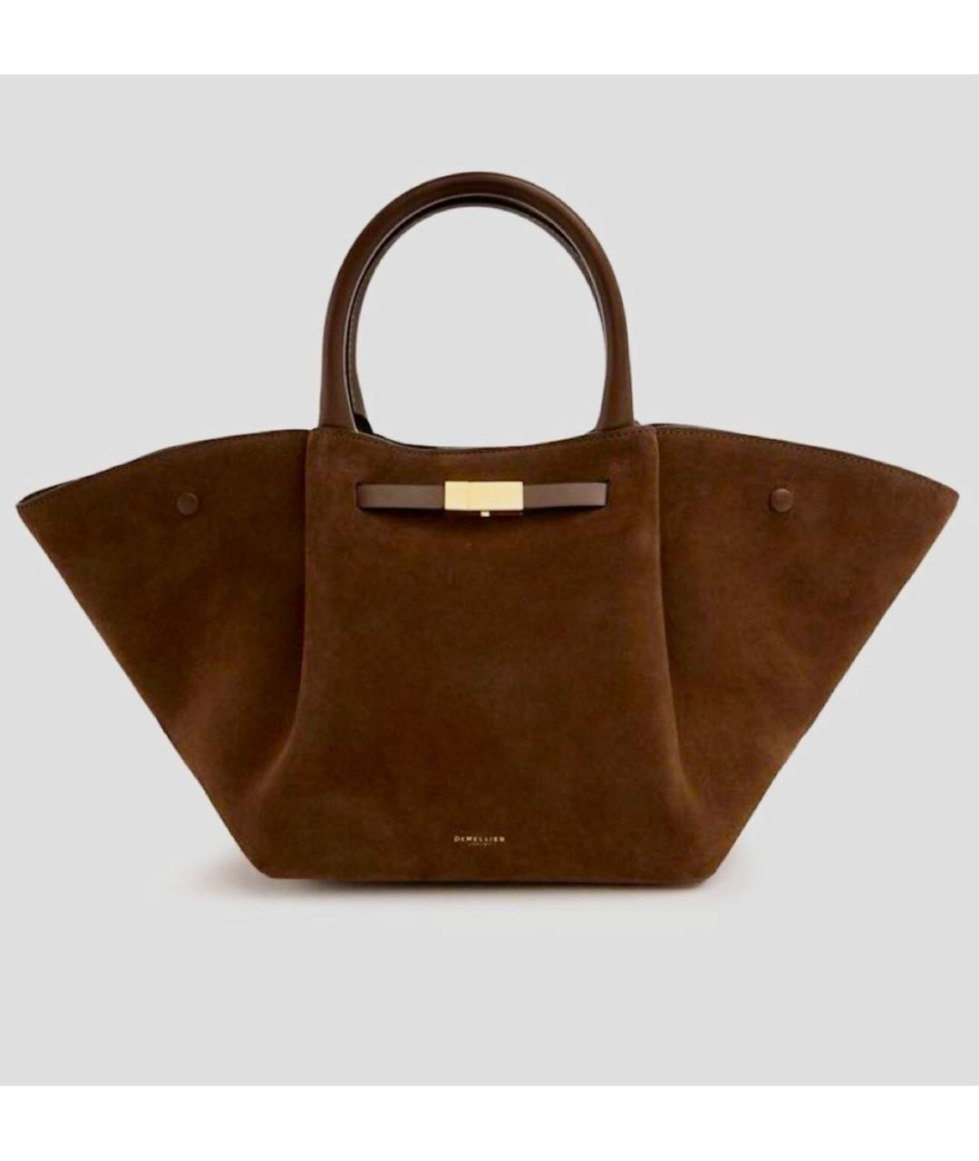 DEMELLIER Коричневая замшевая сумка тоут, фото 6