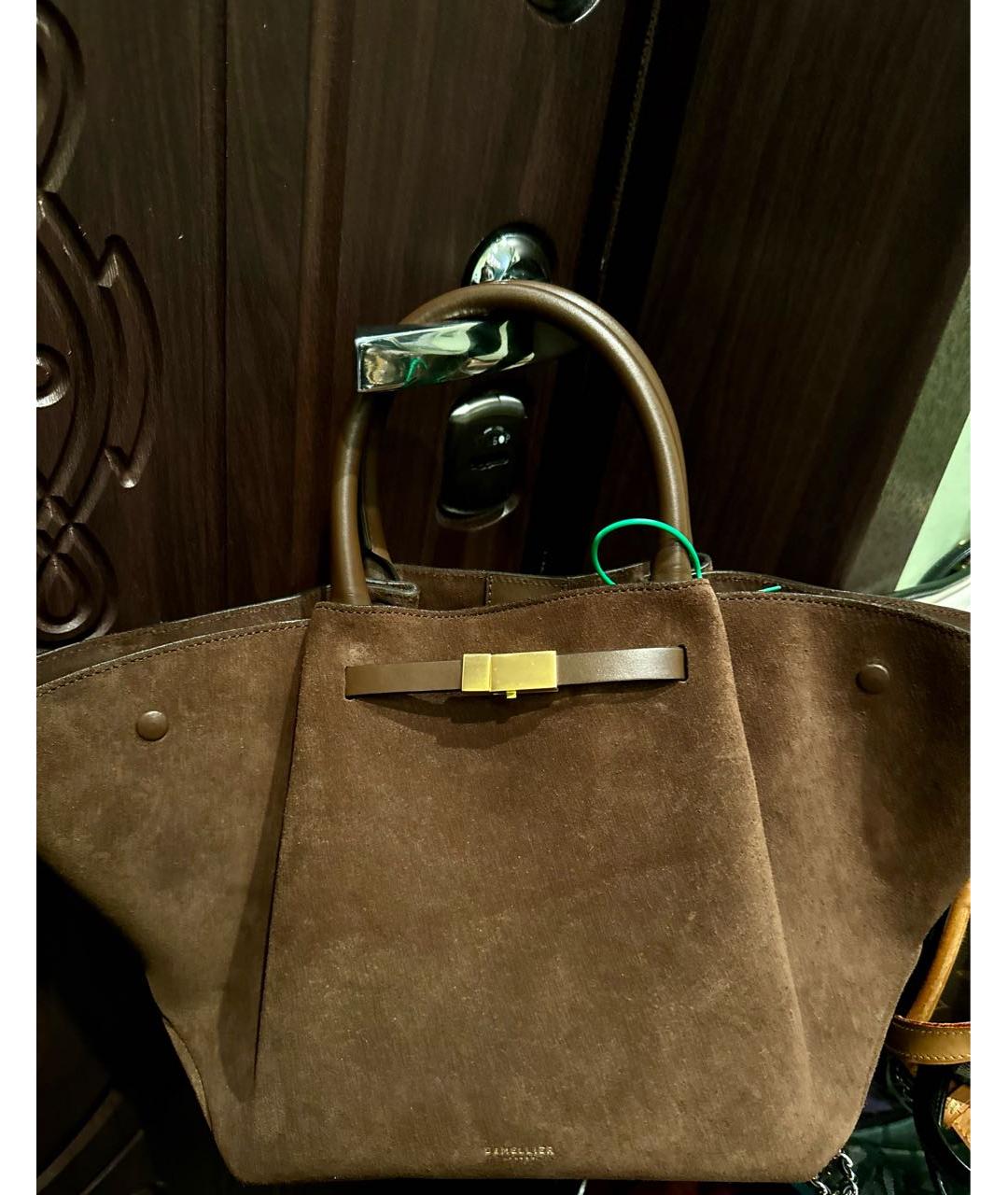 DEMELLIER Коричневая замшевая сумка тоут, фото 5