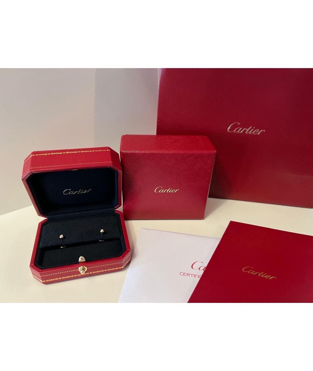CARTIER Золотые серьги из желтого золота, фото 2