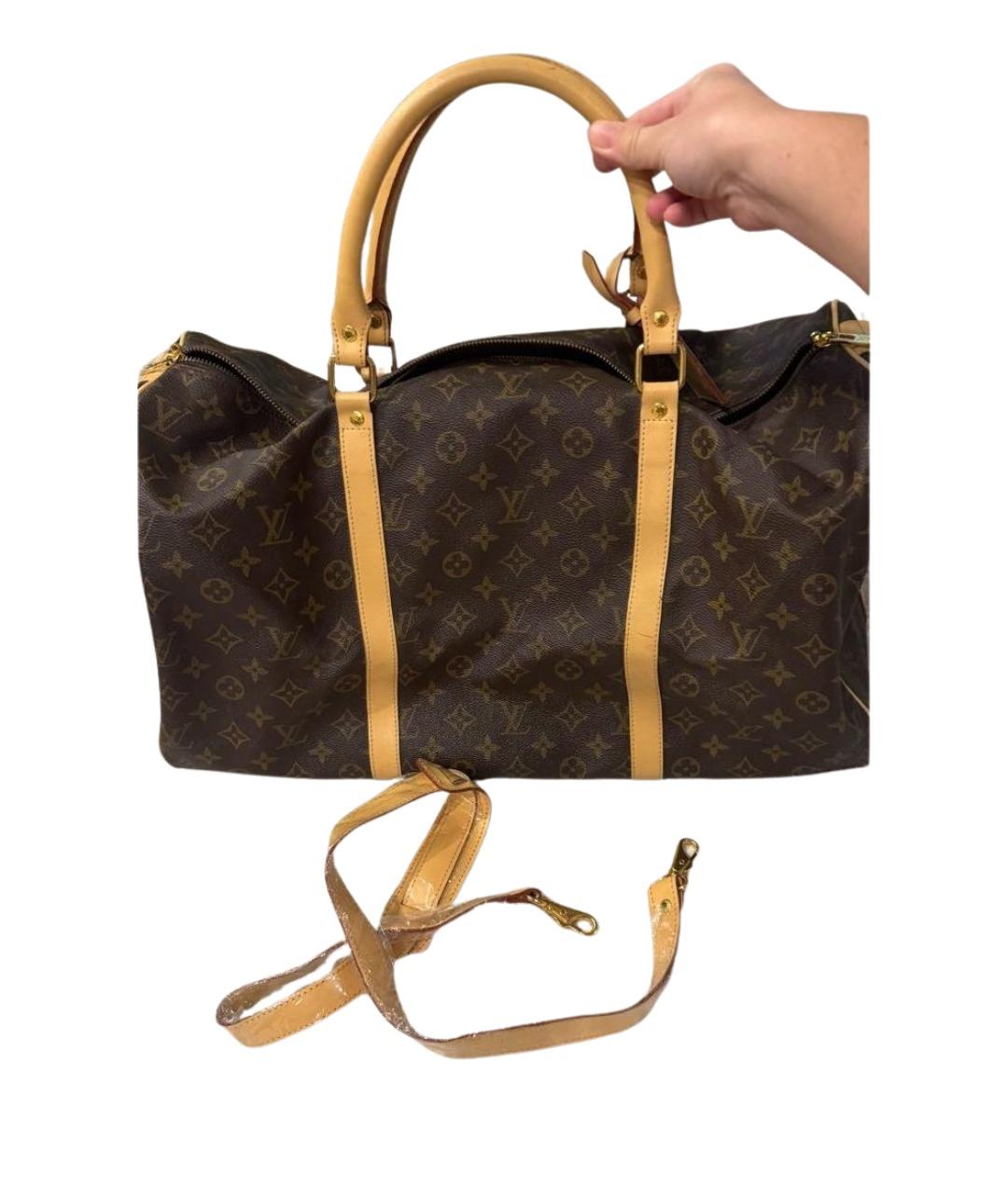 LOUIS VUITTON Коричневая дорожная/спортивная сумка, фото 8